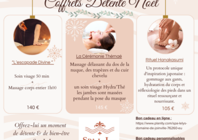 Coffrets détente Noël – Spa LeLys